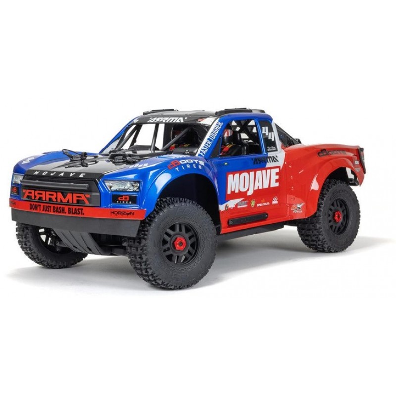 ARRMA MOJAVE 4X4 4S BLX 1/8 Desert Truck RTR, Blue/Red