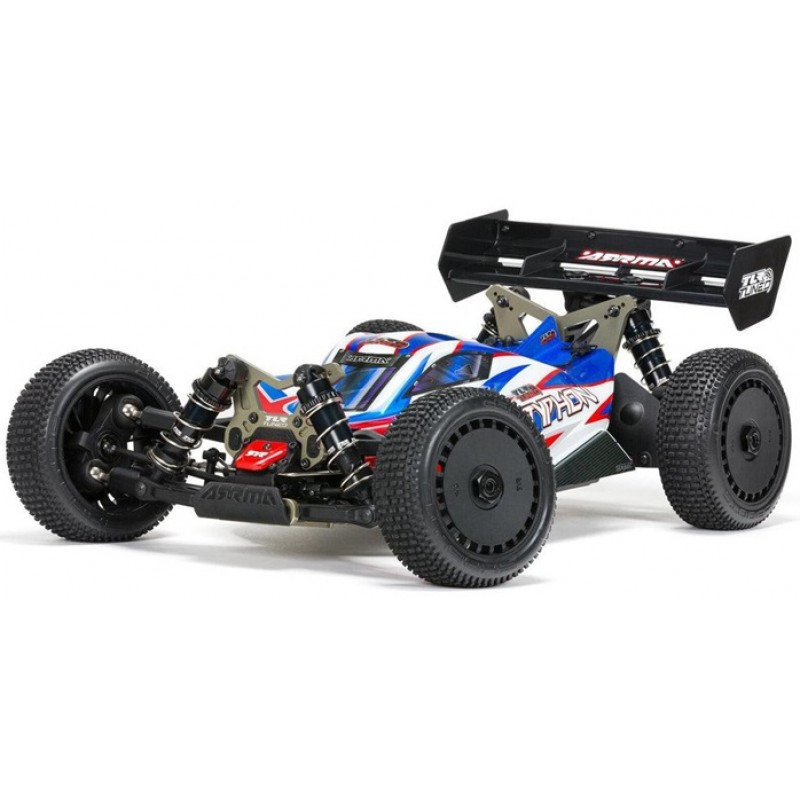 ARRMA TLR Tuned Typhon 6S BLX 1/8 4X4 Buggy RTR, Red/Blue