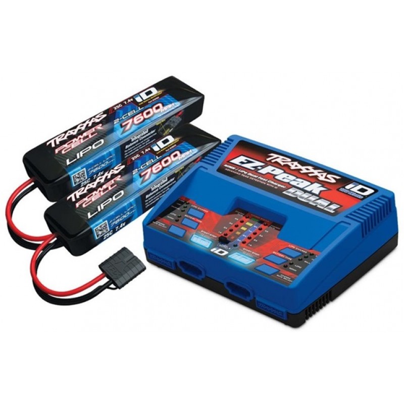 Traxxas 2S 7600mAh Battery / iD Charger Completer Pack