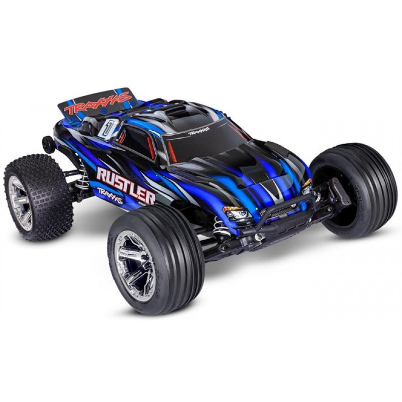 Traxxas Rustler BL-2S HD 1/10 2WD Stadium Truck RTR, Blue