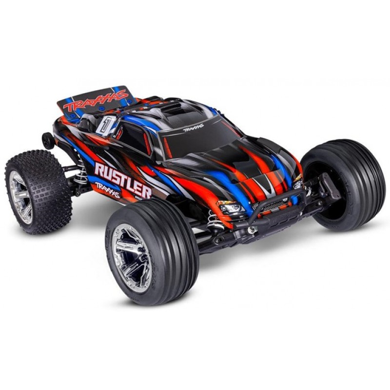 Traxxas Rustler BL-2S HD 1/10 2WD Stadium Truck RTR, Red