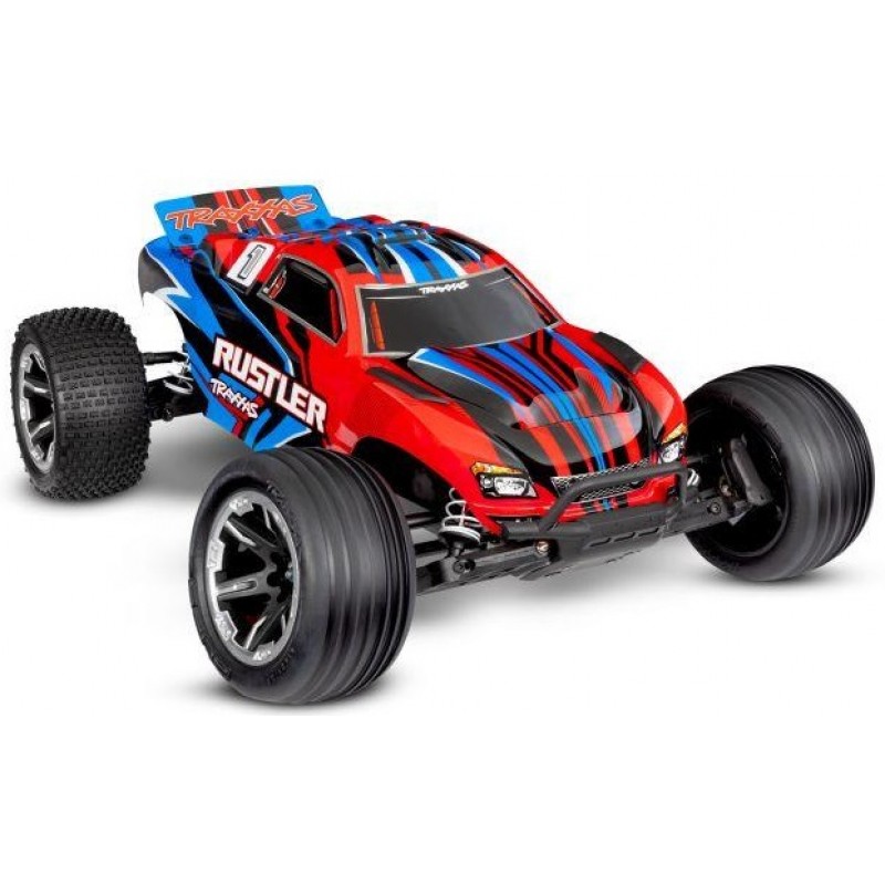 Traxxas Rustler HD 1/10 2WD Stadium Truck RTR, Combo, Red