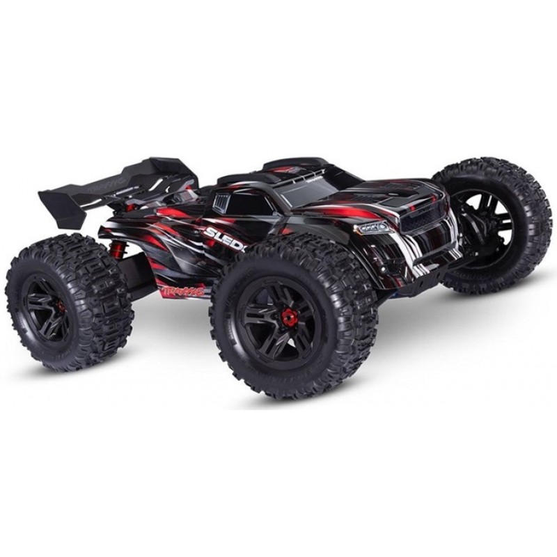 Traxxas Sledge 1/8 4X4 Monster Truck RTR, w/ Belted Tires, Red